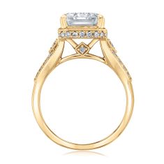Downton Abbey 5 1/2ctw Emerald Lab Grown Diamond 14k Yellow Gold Engagement Ring - Lady Mary