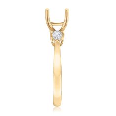 1/4ctw Pear Diamond Accent 18k Yellow Gold Engagement Ring Setting