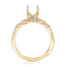 1/2ctw Diamond 18k Yellow Gold Engagement Ring Setting