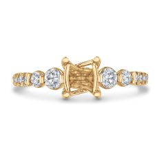 1/2ctw Diamond 18k Yellow Gold Engagement Ring Setting