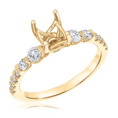 1/2ctw Diamond 18k Yellow Gold Engagement Ring Setting 1/2ctw Diamond 18k Yellow Gold Engagement Ring Setting