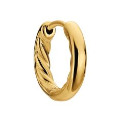 David Yurman DY Mercer Huggie Hoop Earrings 18K Yellow Gold, 12mm