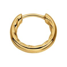 David Yurman DY Mercer Huggie Hoop Earrings 18K Yellow Gold, 12mm