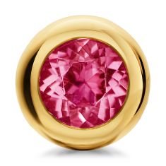 David Yurman Bezel Set Stud Earrings in 18K Yellow Gold with Pink Tourmalines, 6.6mm