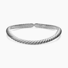 David Yurman Sculpted Cable Flex Necklace in Sterling Silver, 11mm
