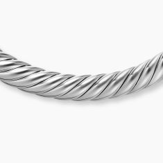 David Yurman Sculpted Cable Flex Necklace in Sterling Silver, 11mm