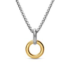 David Yurman Amulet Holder in Sterling Silver with 14K Yellow Gold, 20.3mm