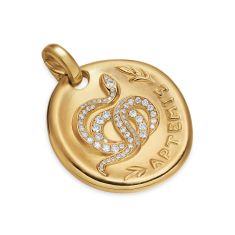 David Yurman Artemis Medallion Amulet in 18K Yellow Gold with Diamonds, 28.3mm 1