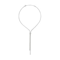 John Hardy Icon Stud 1/20ctw Diamond Sterling Silver Lariat Necklace