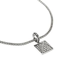 John Hardy Icon Stud 3/8ctw Diamond Sterling Silver Pendant Necklace