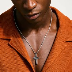 John Hardy Nailhead Sterling Silver Cross Pendant Necklace