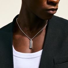 John Hardy Nailhead Sterling Silver Tag Pendant Necklace