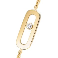Messika Move Uno Diamond Accent Yellow Gold Bracelet
