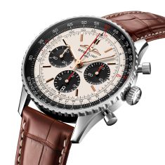 Breitling Navitimer B01 Chronograph 43 North America Limited Edition Leather Strap Watch - AB01381E1G1P1