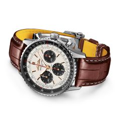 Breitling Navitimer B01 Chronograph 43 North America Limited Edition Leather Strap Watch - AB01381E1G1P1