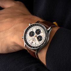 Breitling Navitimer B01 Chronograph 43 North America Limited Edition Leather Strap Watch - AB01381E1G1P1