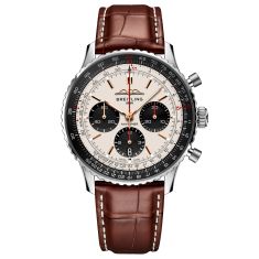 Breitling Navitimer B01 Chronograph 43 North America Limited Edition Leather Strap Watch - AB01381E1G1P1