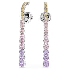 Swarovski Matrix Gradient Multicolored Zirconia Drop Earrings, Rhodium-Plated 1