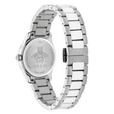 Previously Owned Gucci G-Timeless with Bee Iconic Black Diamond Dial Stainless Steel Watch 27mm - YA1265024