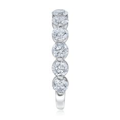 1 1/2ctw Round Diamond 18k White Gold Wedding Band