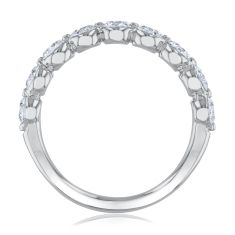1 1/2ctw Round Diamond 18k White Gold Wedding Band
