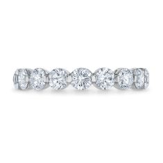 1 1/2ctw Round Diamond 18k White Gold Wedding Band