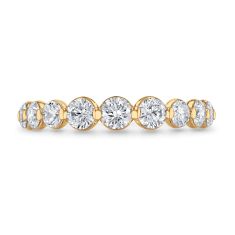 1ctw Round Diamond 18k Yellow Gold Graduated Wedding Band