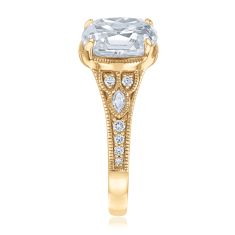 4 1/3ctw Old Mine Cut Lab Grown Diamond 14k Yellow Gold Engagement Ring - 80th Anniversary Limited Edition