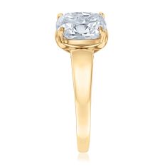3ct Old Mine Cut Lab Grown Diamond 14k Yellow Gold Solitaire Engagement Ring - 80th Anniversary Limited Edition