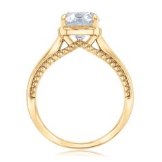 3ct Old Mine Cut Lab Grown Diamond 14k Yellow Gold Solitaire Engagement Ring - 80th Anniversary Limited Edition