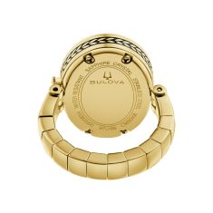 Bulova Archive Series Ivory Dial Gold-Tone Stainless Ring Watch 17mm - 97L188