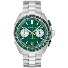Bulova Racer Chronograph Green Dial Stainless Steel Watch 42mm - 98B468 Bulova Racer Chronograph Green Dial Stainless Steel Watch 42mm - 98B468