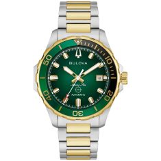 Bulova Marine Star Series B Automatic Green Dial Two-Tone Bracelet Watch 41mm - 98B467 1