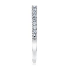 1/6ctw Round Diamond 14k White Gold Wedding Band - Embrace Collection