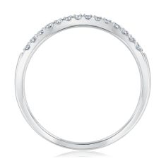 1/6ctw Round Diamond 14k White Gold Wedding Band - Embrace Collection