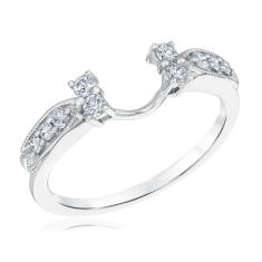 1/3ctw Diamond 14k White Gold Ring Wrap - Embrace Collection