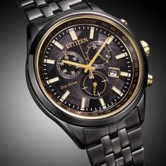Citizen Eco-Drive Classic LIGHT in BLACK Limited Edition Stainless Steel Watch 42mm - AT2576-68E