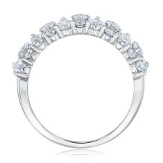 4ctw Mixed Shape Lab Grown Diamond 14k White Gold Band - 80th Anniversary Limited Edition