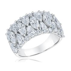 4ctw Mixed Shape Lab Grown Diamond 14k White Gold Band - 80th Anniversary Limited Edition 1
