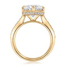 5 3/8ctw Oval Lab Grown Diamond 14k Yellow Gold Hidden Halo Engagement Ring - 80th Anniversary Limited Edition