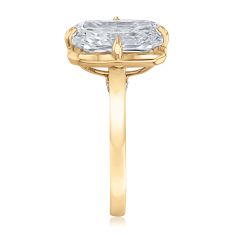 5ctw Radiant Lab Grown Diamond 14k Yellow Gold Engagement Ring - 80th Anniversary Limited Edition