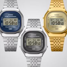 Casio Vintage Navy Blue Dial Stainless Steel Digital Watch 39x36.8mm - A140WE-2A