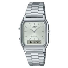 Casio Vintage Silver Dial Stainless Steel Analog-Digital Watch 38.8x29.8mm - AQ230A-7AVT 1