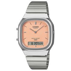 Casio Vintage Matte Orange Dial Stainless Steel Analog-Digital Watch 40.9x35.8mm - AQ240E-4A Casio Vintage Matte Orange Dial Stainless Steel Analog-Digital Watch 40.9x35.8mm - AQ240E-4A