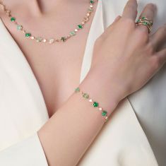 Pasquale Bruni Figlia Dei Fiori Bracelet in 18k Rose Gold with Mixed Gemstones
