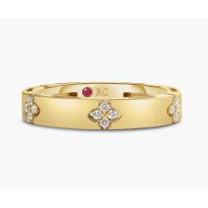 Roberto Coin Love in Verona 1/7ctw Diamond Accent 18k Yellow Gold 3.5mm Band Ring Roberto Coin Love in Verona 1/7ctw Diamond Accent 18k Yellow Gold 3.5mm Band Ring