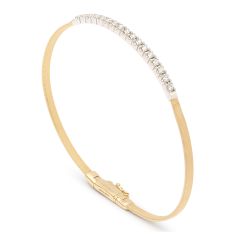 Marco Bicego Masai 18k Yellow Gold Small Stackable Bracelet with Diamond Bar 1