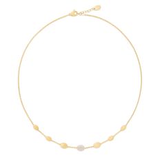 Marco Bicego Siviglia 18K Yellow Gold Bean Halfsie Necklace with Diamonds 1
