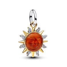 Pandora Swirling Sun Two-Tone Dangle Charm Pandora Swirling Sun Two-Tone Dangle Charm