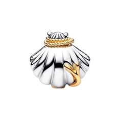 Pandora - Disney, Princesses Ariel Shell Lab-Grown Diamond Two-Tone Charm